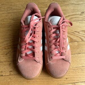 Adidas Cloudform Comfort Suede Coral Pink Sneakers